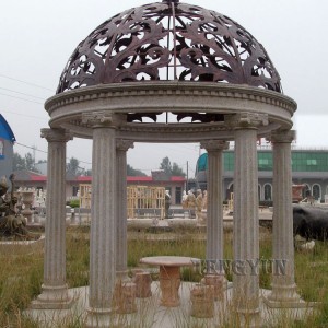 Outdoor Garden Large Marble Gazebo For Decoration (3) 拷贝